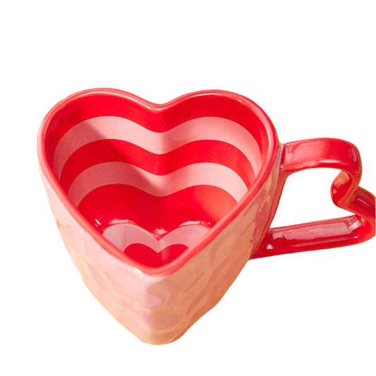 Couples Red Heart Ceramic Coffee Cup-0