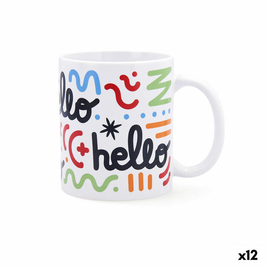 Cup Quid Hello Comics Multicolour Ceramic 330 ml (12 Units)-0